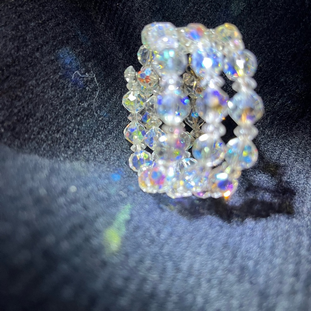 Crystal Beaded Bracelet vintage - Picture 10 of 17
